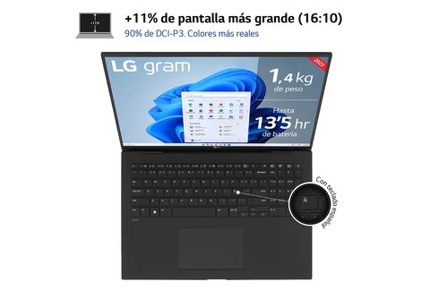 LG Gram - Portátil ligero de 17 pulgadas, pantalla IPS de 17 pulgadas (2560  x 1600), plataforma Intel Core i7 Evo de 12ª generación, Windows 11 Home