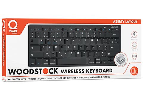 QWARE Draadloos toetsenbord Woodstock AZERTY (PCK-508BL)