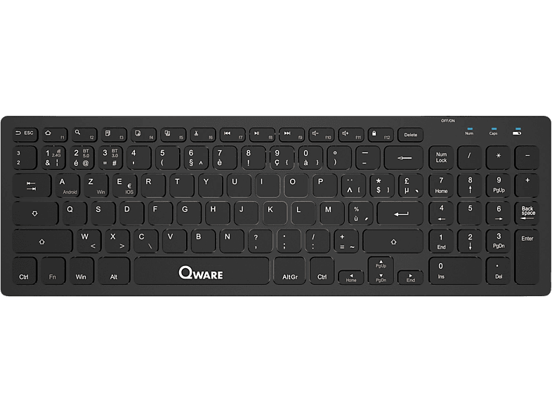 Qware Draadloos Toetsenbord Oldham Azerty (pck-628bl)