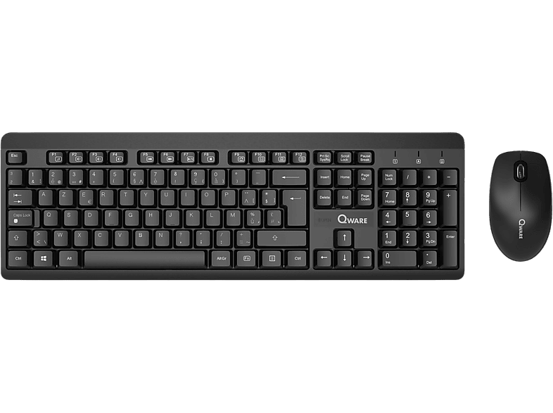 Qware Draadloos Toetsenbord + Muis Nottingham Azerty (pcb-238bl)