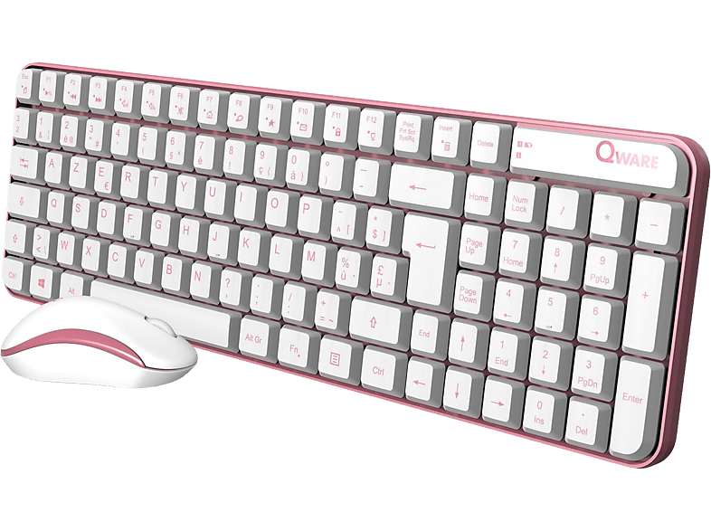 Qware Draadloos Toetsenbord + Muis Waterford Azerty (pcb-258pk)