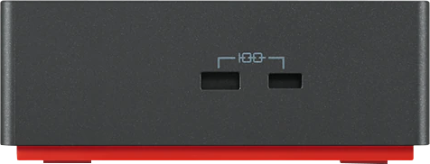Ein Gerät mit zwei Anschlüssen, die mit einem 100-Symbol gekennzeichnet sind, und einem roten Sockel.