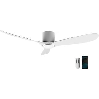 Ventilador de techo - Cecotec EnergySilence Aero 5400 Aqua Connected, 40 W, 6, Modo Winter-Summer, Temporizador, Mando a distancia, Wi-Fi, Blanco