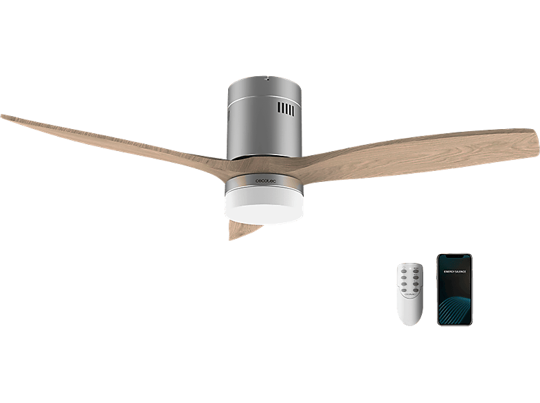 Cecotec EnergySilence Aero 5600 Steel Aqua Connected, 40 W, 6 velocidades, Temporizador, Mando, Wi-Fi, LED,