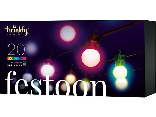 TWINKLY Festoon W/20X RGB G45 LEDS - Lichterkette (Transparent)