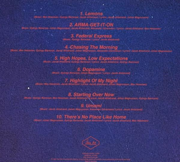 Titelliste eines Albums mit Songtiteln und Credits.