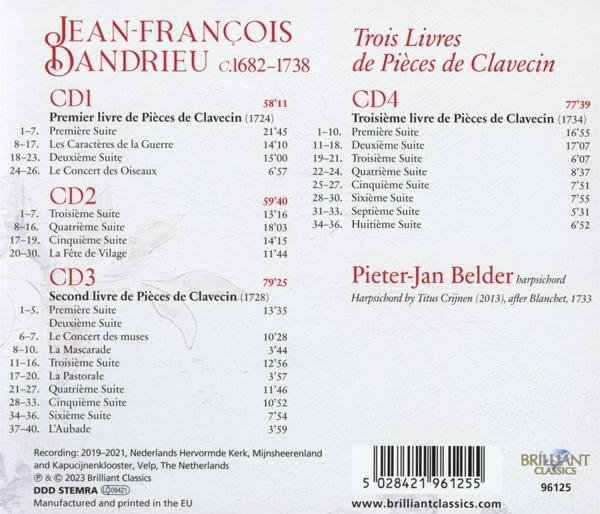 Pieter-jan Belder - Dandrieu:Trois Livres de Pieces de Clavecin  - (CD)