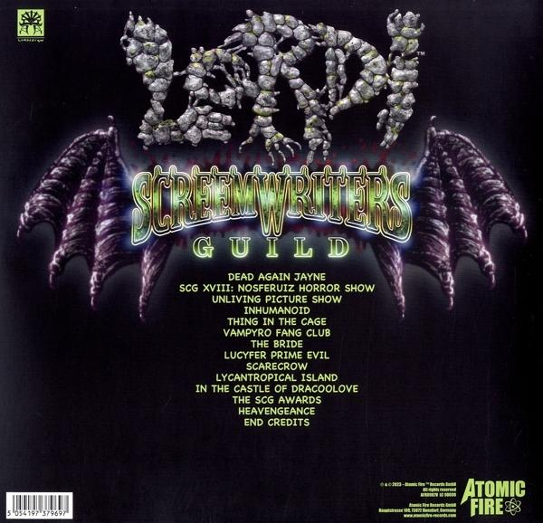 Vinylalbumcover mit Text und einem fledermausähnlichen Flügelbild.