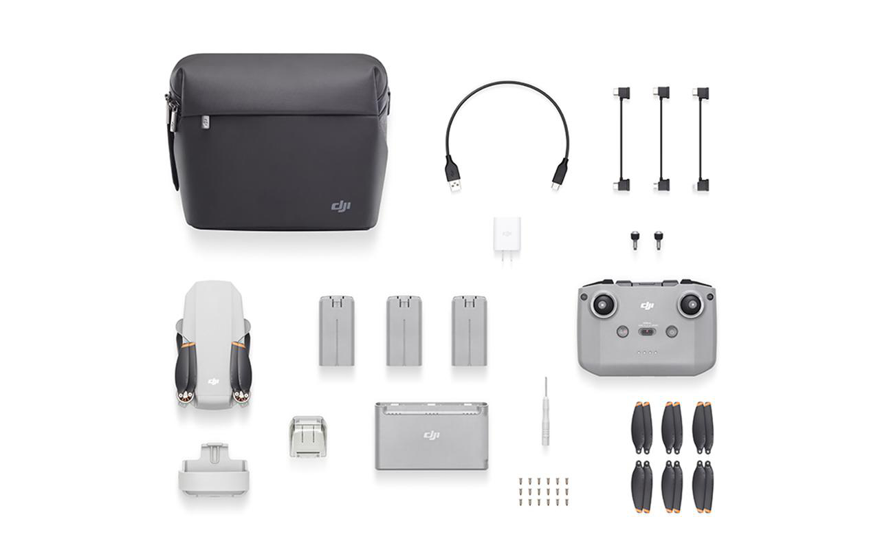 DJI Mini 2 Fly More Combo Drohne, Hellgrau