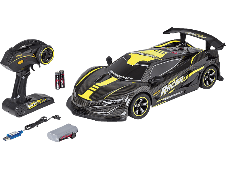 CARSON 1:10 Night Racer 2.0 2.4G 100% RTR gelb R/C Spielzeugauto, Mehrfarbig