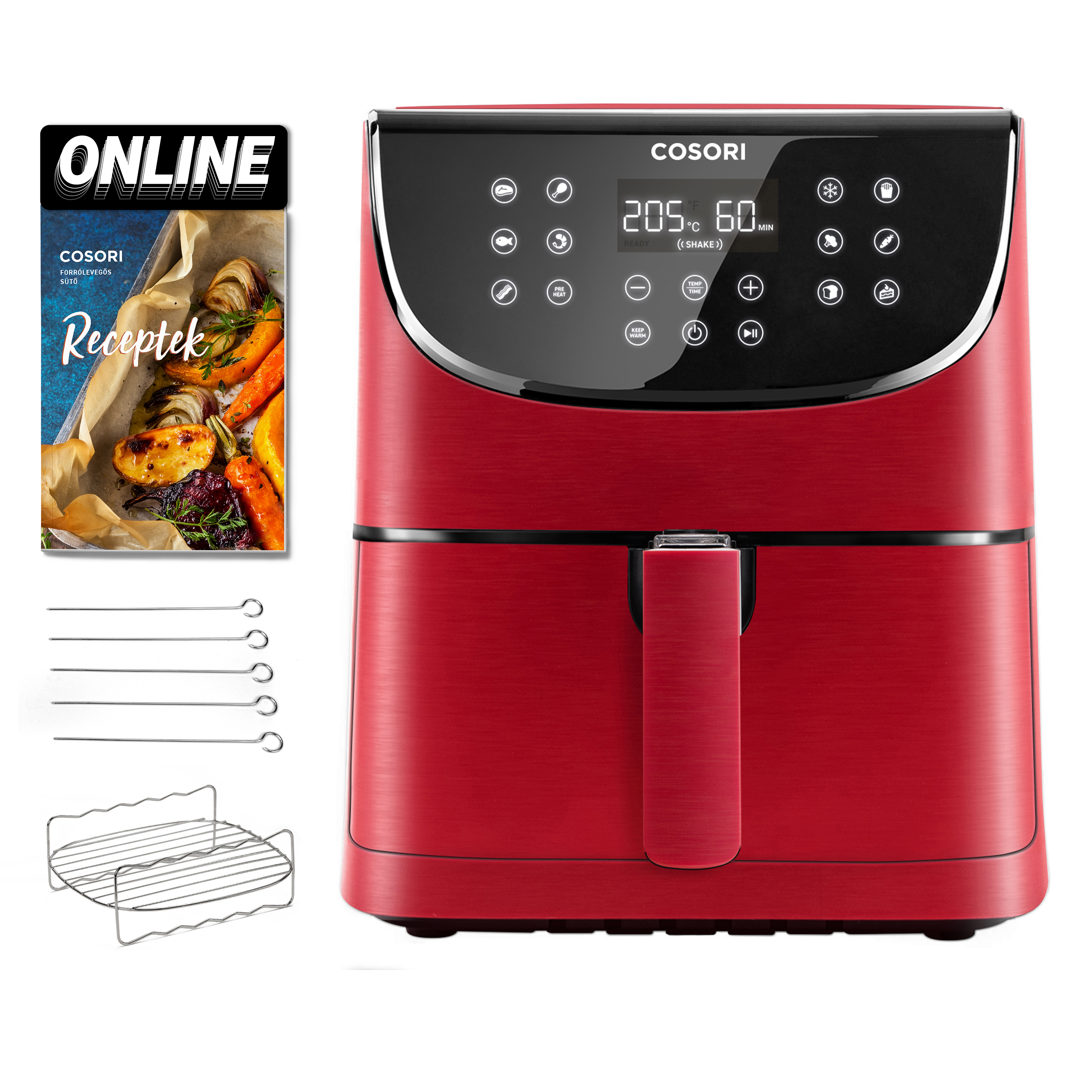 COSORI CP158-AF-RXR Premium Air Fryer, piros