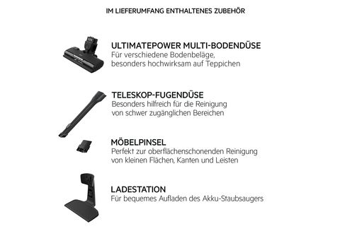Akkusauger mit Stiel CLEAN MediaMarkt ÖKO Stielsauger, 21,6 Volt | AEG 5000 (AS52B21OKO) Akkubetrieb