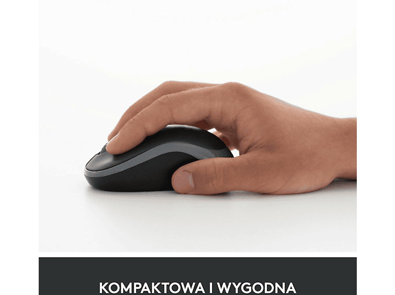 Logitech M185 Czarno-czerwony – zdjęcie 2