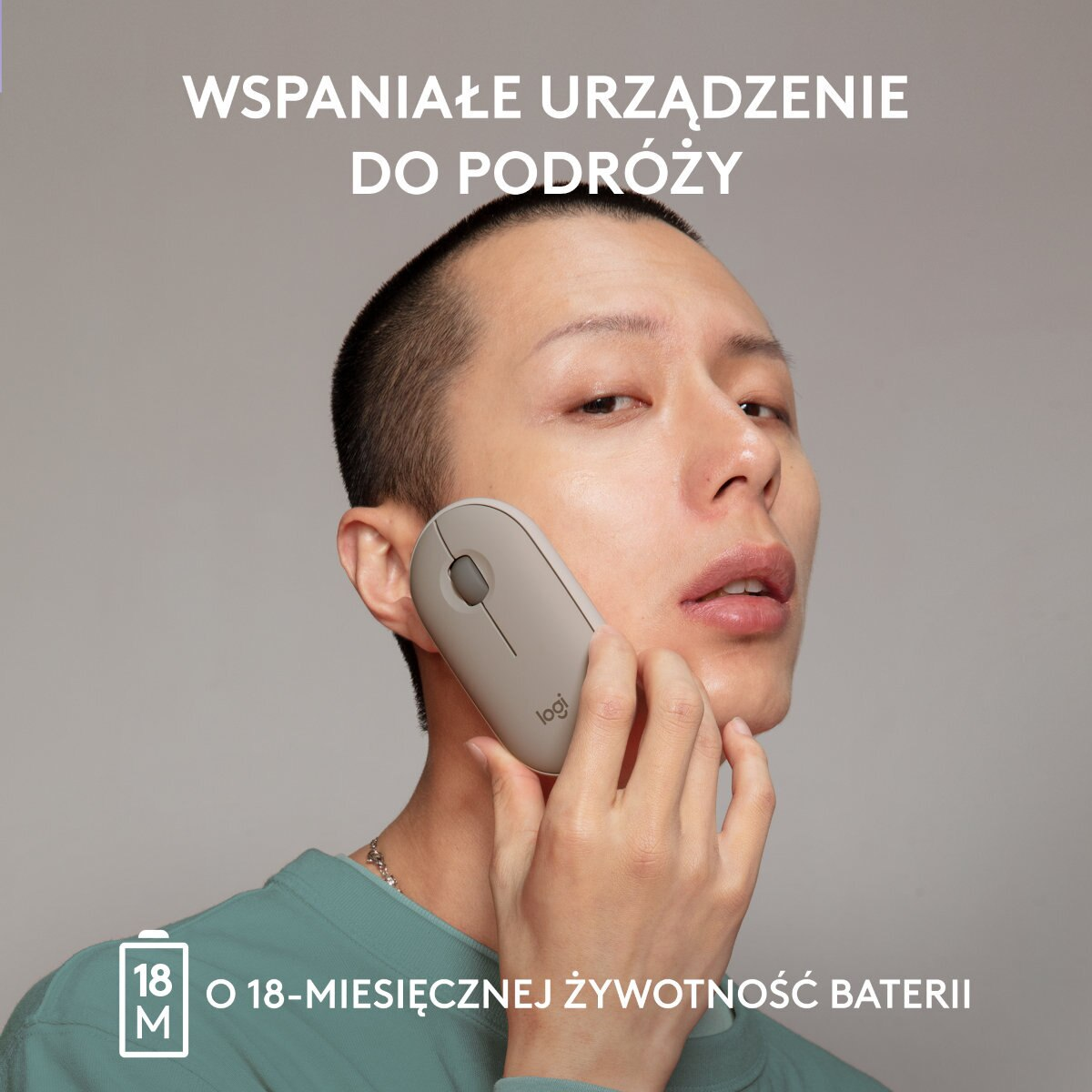 Mysz bezprzewodowa LOGITECH Pebble M350 Beżowy (Sand) 910-006751