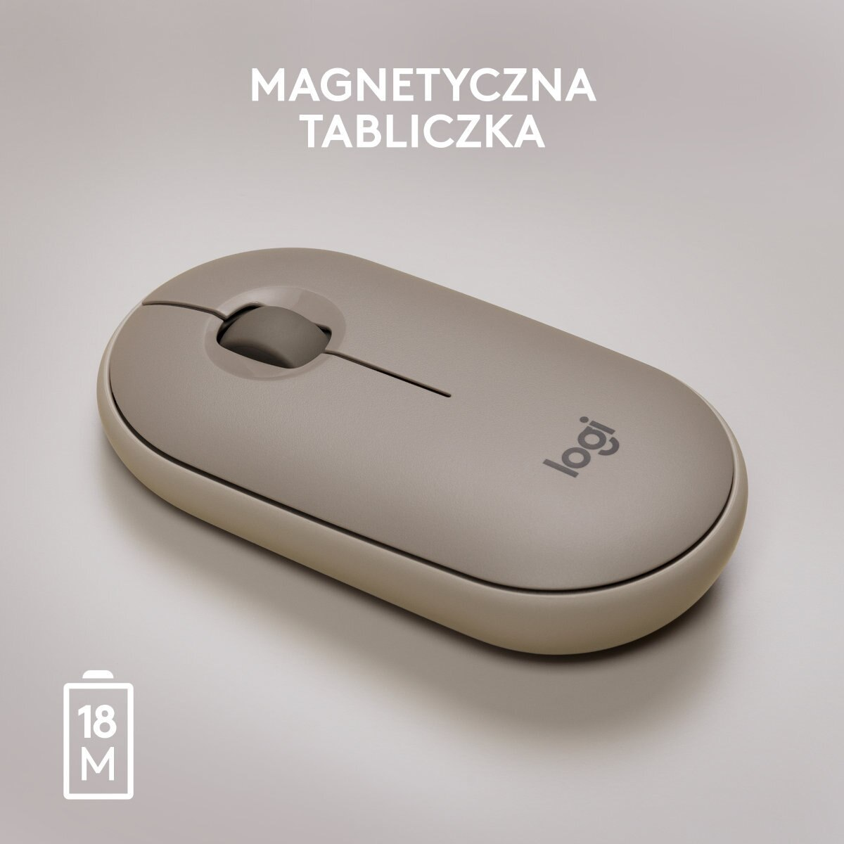 Mysz bezprzewodowa LOGITECH Pebble M350 Beżowy (Sand) 910-006751