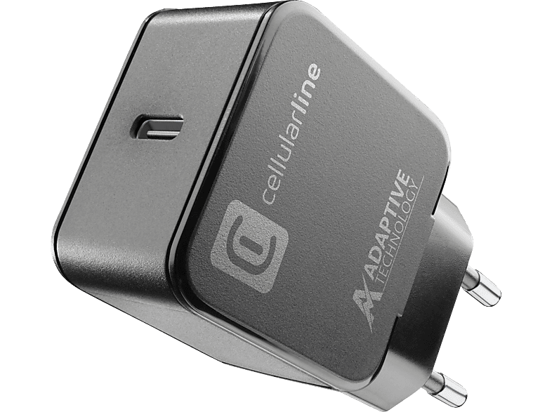 CELLULAR LINE USB-C Charger 15W Ladegerät Samsung 15W, Schwarz