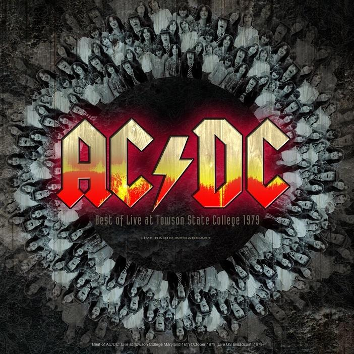 AC/DC Best of Live at Towson State College 1979 album borítója arcokkal.