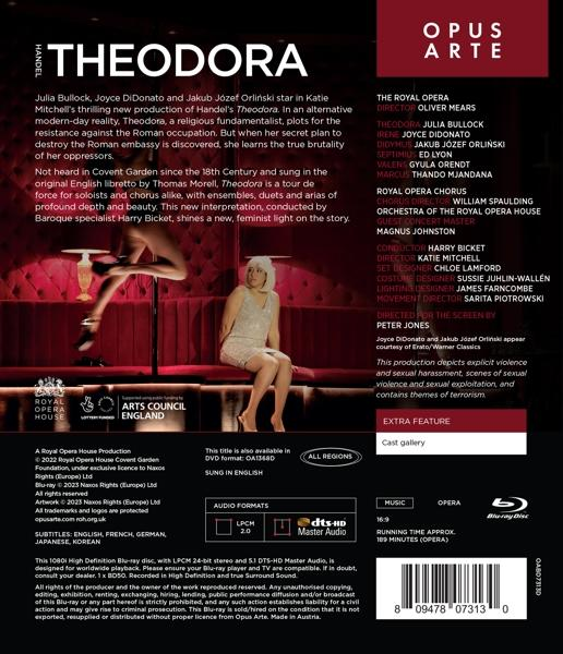 The Royal Opera Joyce Didonato Jaku - HANDEL THEODORA  - (Blu-ray)