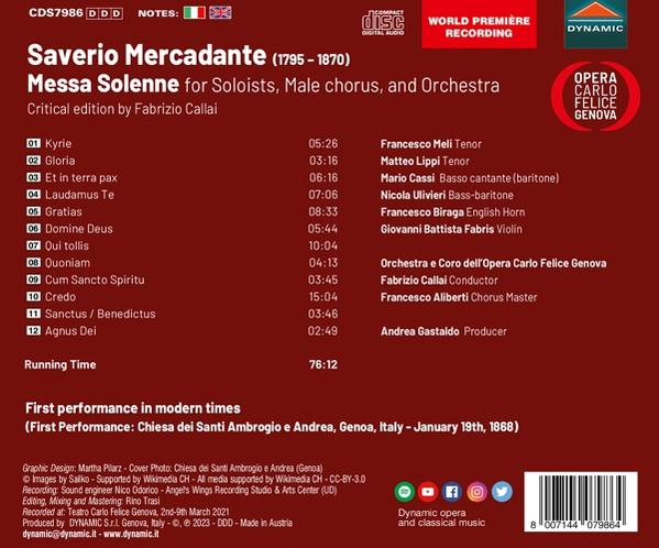 Meli/Lippi/Cassi/Ulivieri/Callai/+ - Messa solenne  - (CD)
