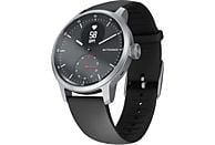WITHINGS ScanWatch (42 mm) - Hybrid Smartwatch (160 - 240 mm, Fluoroélastomère, Noir/Argent)