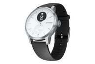 WITHINGS ScanWatch (42 mm) - Hybrid Smartwatch (160 - 240 mm, Fluoroélastomère, Blanc/Argent/Noir)