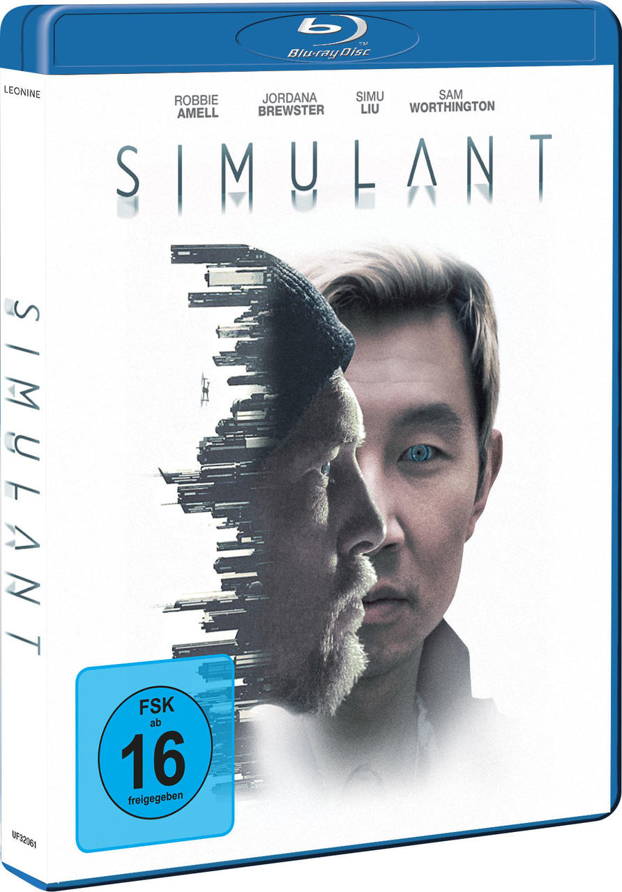 Blu-ray-Disc-Hülle für den Film Simulant mit einem Männergesicht.