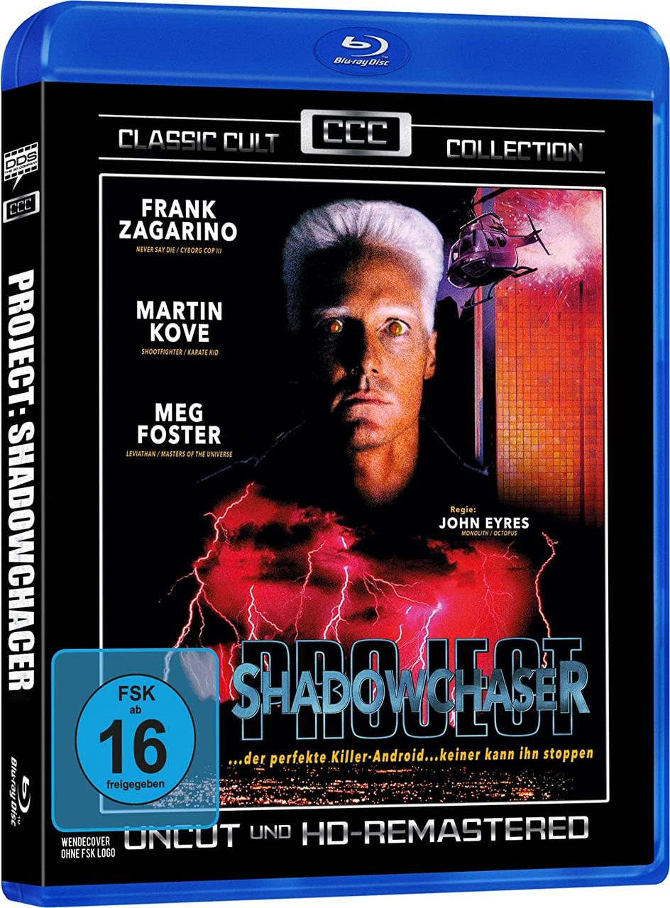 Eine Blu-ray Disc-Hülle für den Film 'Project Shadowchaser' mit Cover-Art.