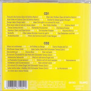 Gelbes CD-Case mit Titellisten und Barcode.