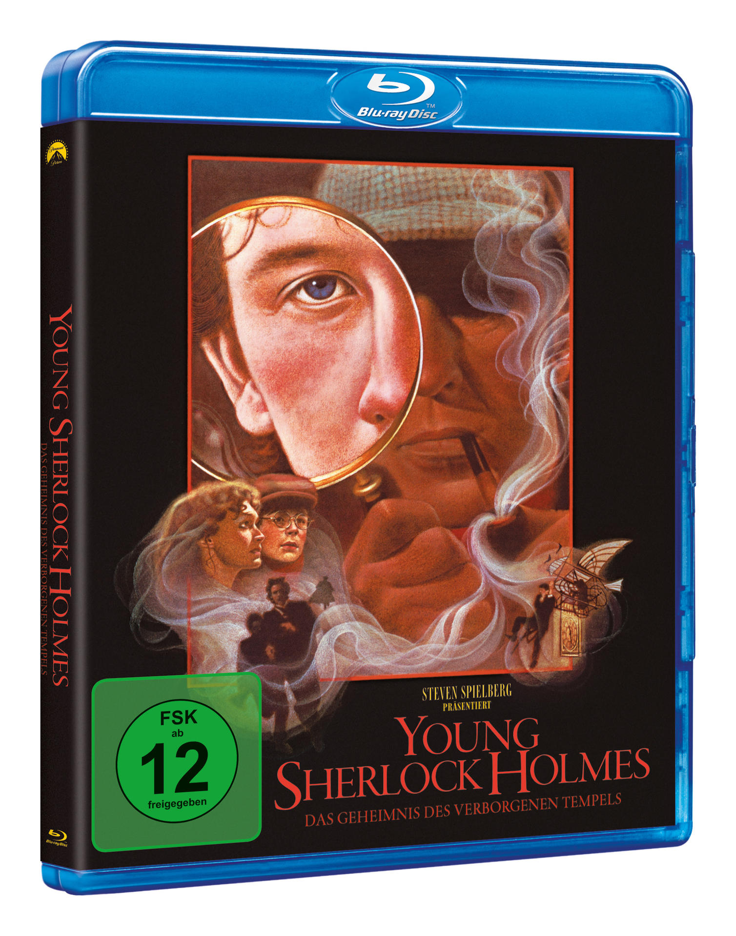 Blu-ray-Disc-Hülle: „Young Sherlock Holmes“-Filmcover.