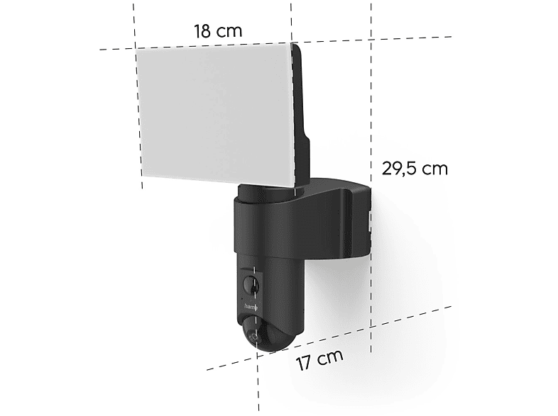HAMA Outdoor-Kamera mit Licht und Bewegungsmelder, Überwachungskamera