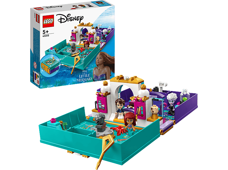 LEGO Disney Princess 43213 Mehrfarbig Meerjungfrau – Märchenbuch Bausatz, Die kleine