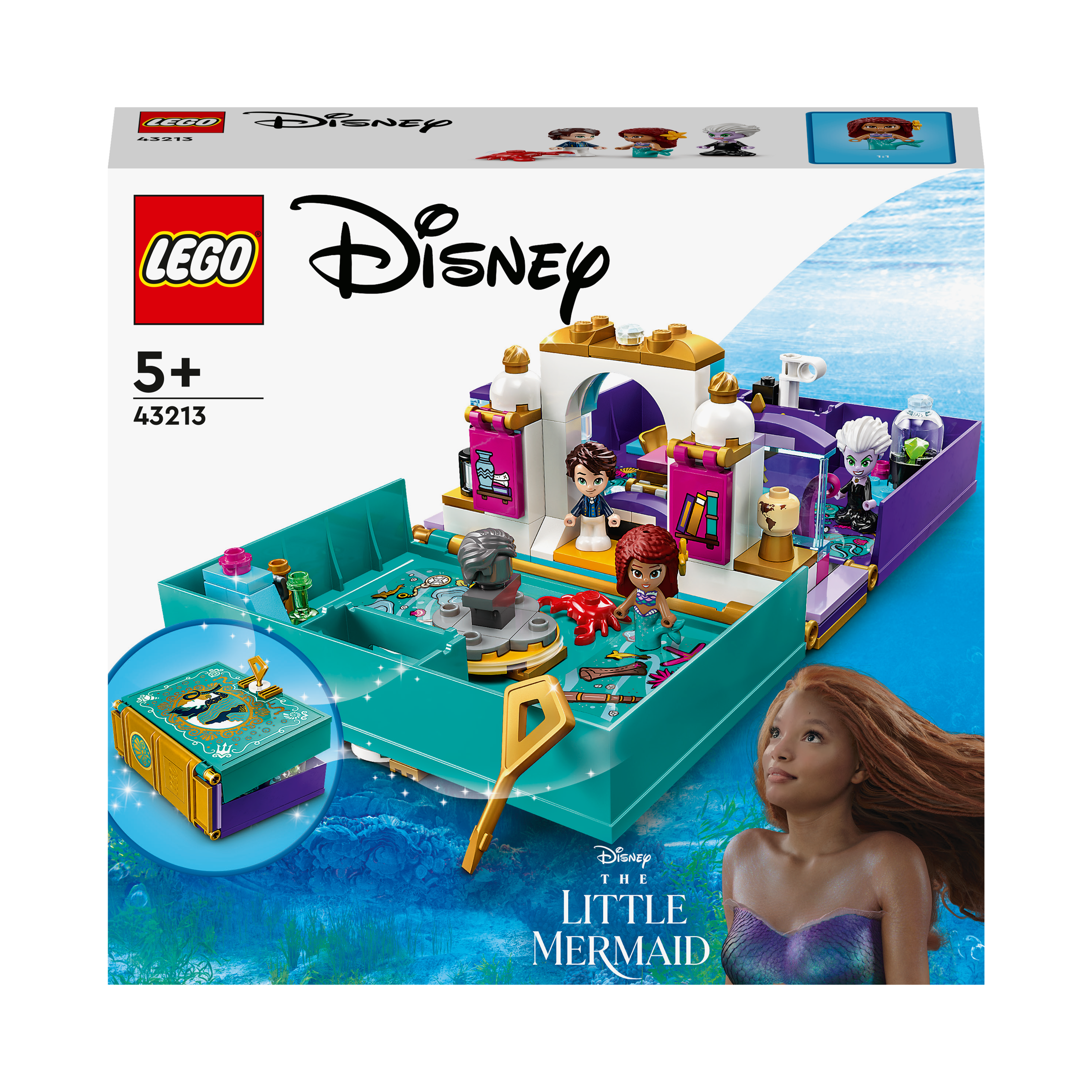 LEGO Disney Princess 43213 Mehrfarbig Meerjungfrau – Märchenbuch Bausatz, Die kleine