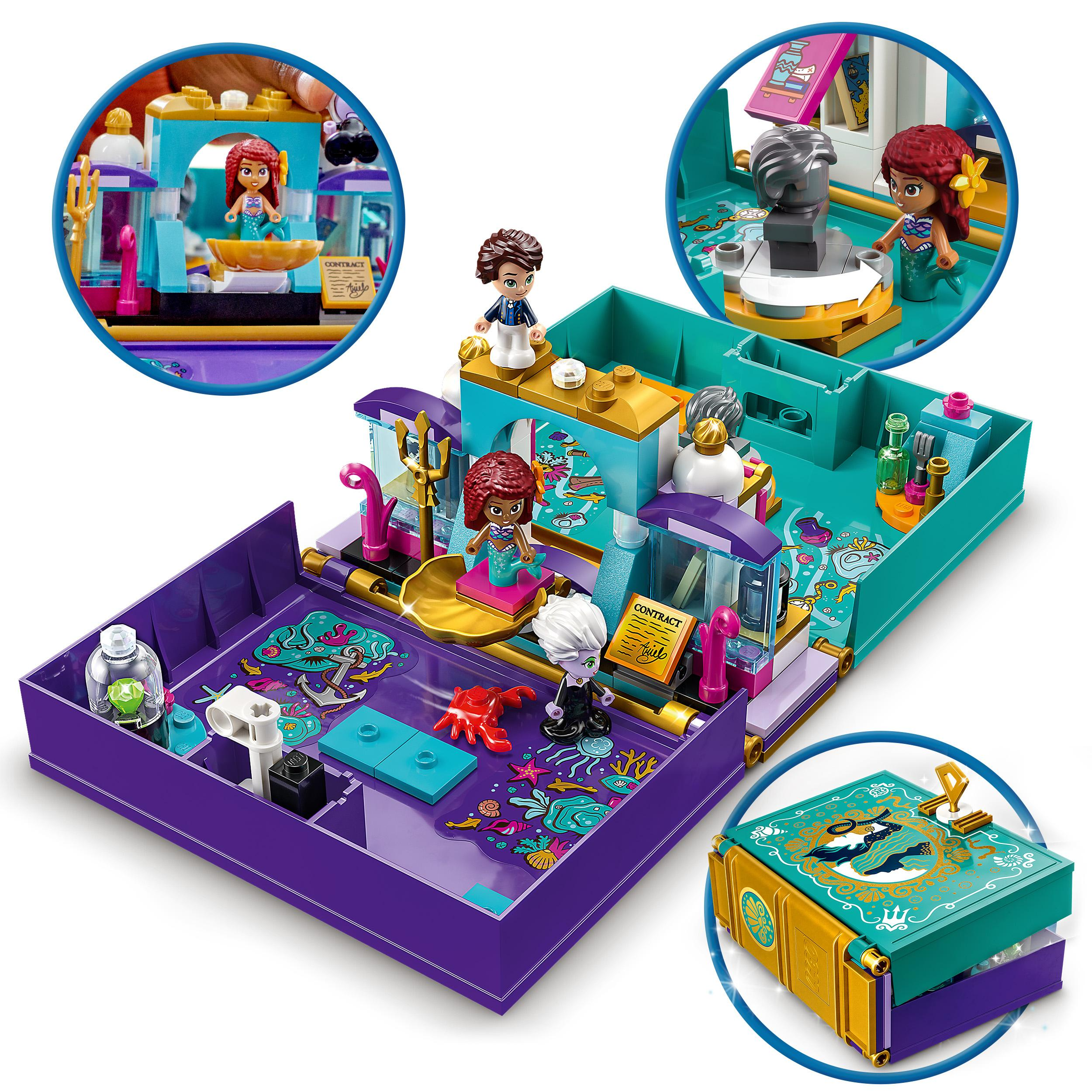 LEGO Disney Princess 43213 Die – Bausatz, Meerjungfrau Märchenbuch Mehrfarbig kleine