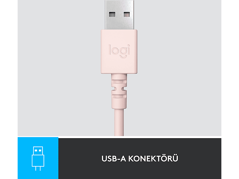 LOGITECH H390 USB Gürültü Önleyici Mikrofonlu Kulaklık - Pembe_4