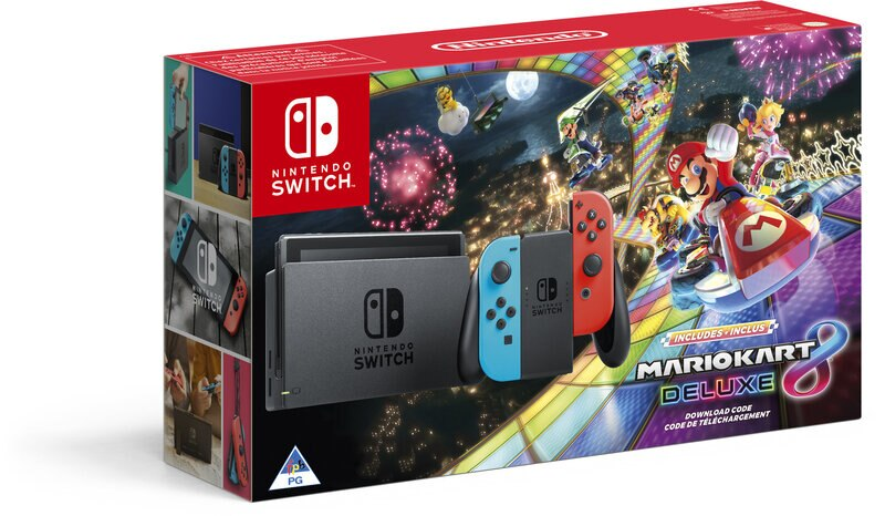 Konsola NINTENDO Switch + Joy-Con Niebiesko-czerwony + Mario Kart