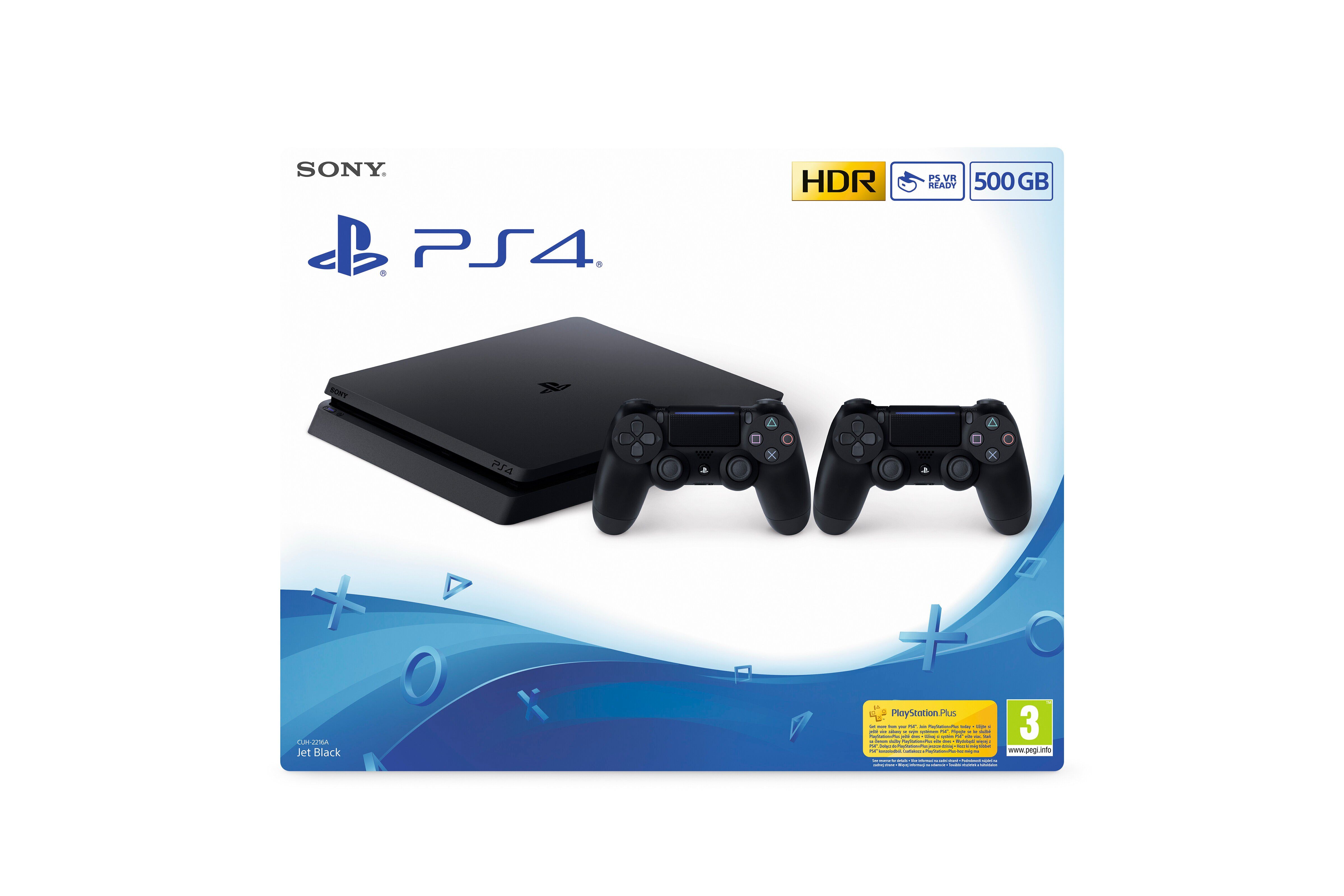 Konsola SONY PlayStation 4 Slim 500GB F Chassis + Kontroler DualShock 4 V2 Czarny