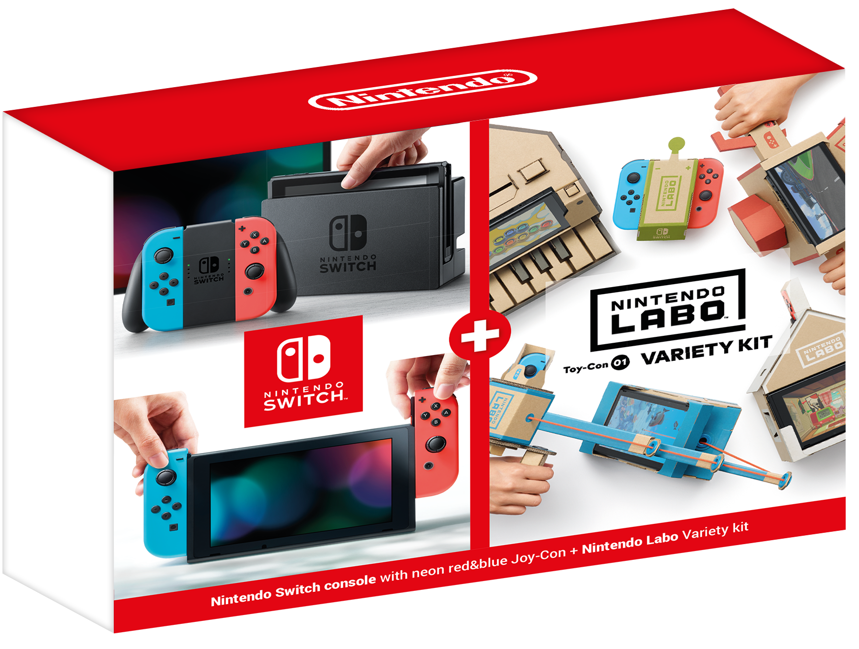 Konsola NINTENDO Switch + Joy-Con Niebiesko-czerwony + Nintendo Labo Variety Kit