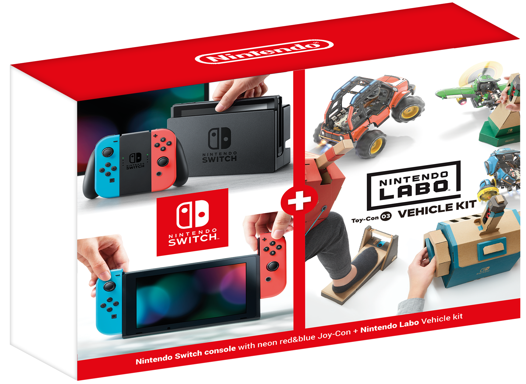 Konsola NINTENDO Switch + Joy-Con Niebiesko-czerwony + Nintendo Labo Vehicle Kit