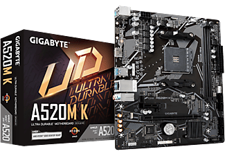 GIGABYTE A520M K 1.0 AMD A520 Soket AM4 DDR4 5100OC MHz mATX Gaming Anakart