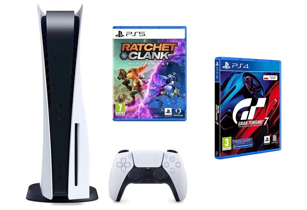 Konsola SONY PlayStation 5 + Ratchet & Clank: Rift Apart + Gran Turismo 7