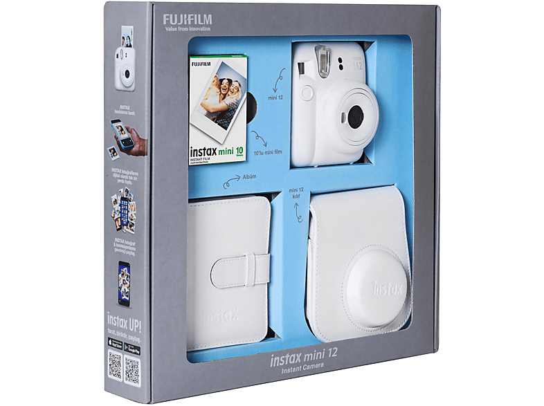 FUJIFILM Instax Mini 12 Bundle Box Anlık Fotoğraf Makinesi Kil Beyazı_1