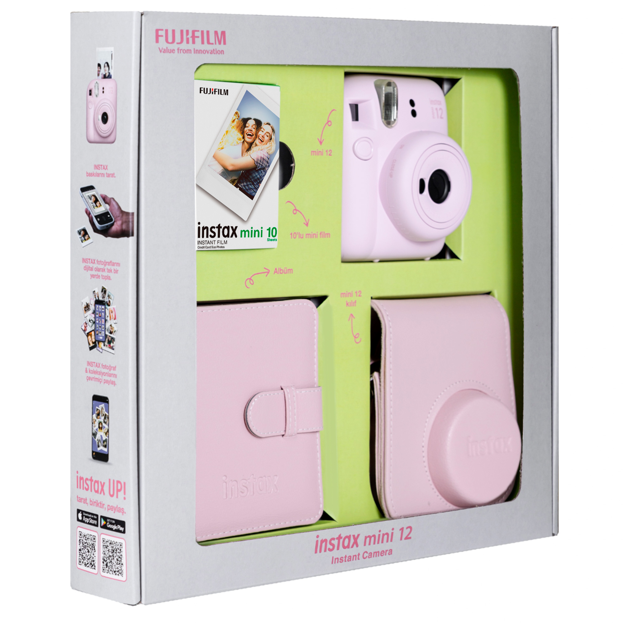 FUJIFILM Instax Mini 12 Bundle Box Anlık Fotoğraf Makinesi Çiçek