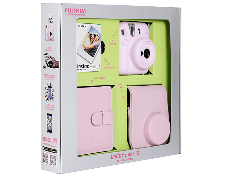 FUJIFILM Instax Mini 12 Bundle Box Anlık Fotoğraf Makinesi Çiçek Pembesi_1