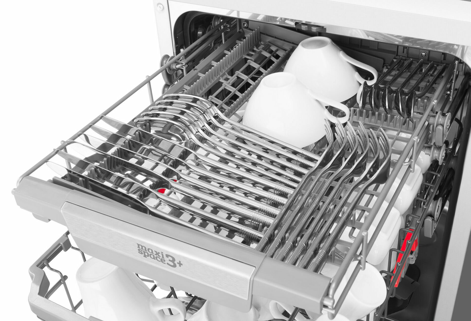 Zmywarka Bosch z panelem sterowania i wyświetlaczem cyfrowym.