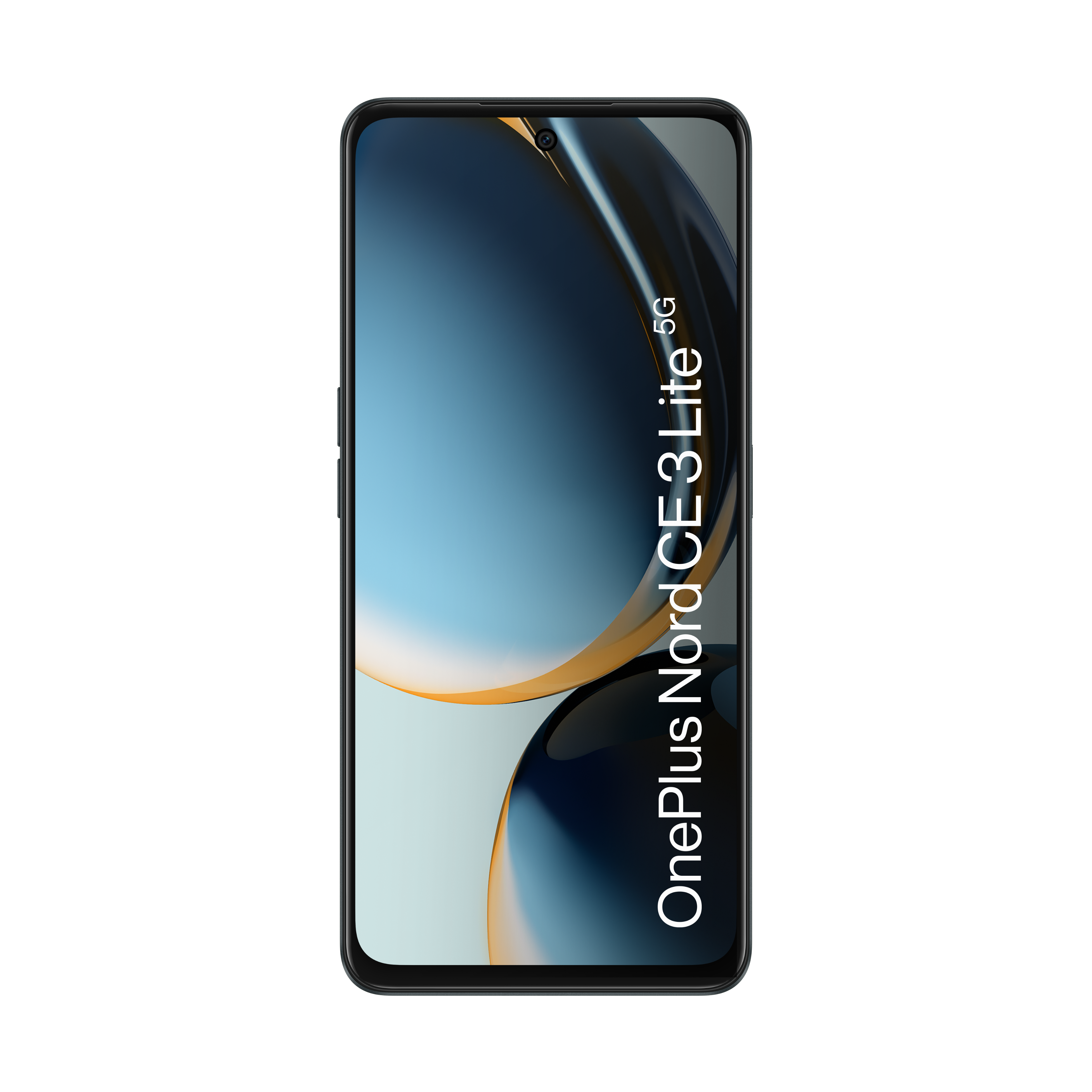 Smartphone negro con pantalla vibrante, fondo negro.