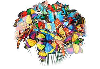 GARDEN OF EDEN 11699 Leszúrható dekor pillangó - többféle - 29 cm - műanyag