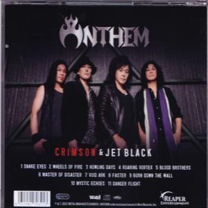 Albumcover mit Band und Titelliste mit dem Titel Crimson & Jet Black.