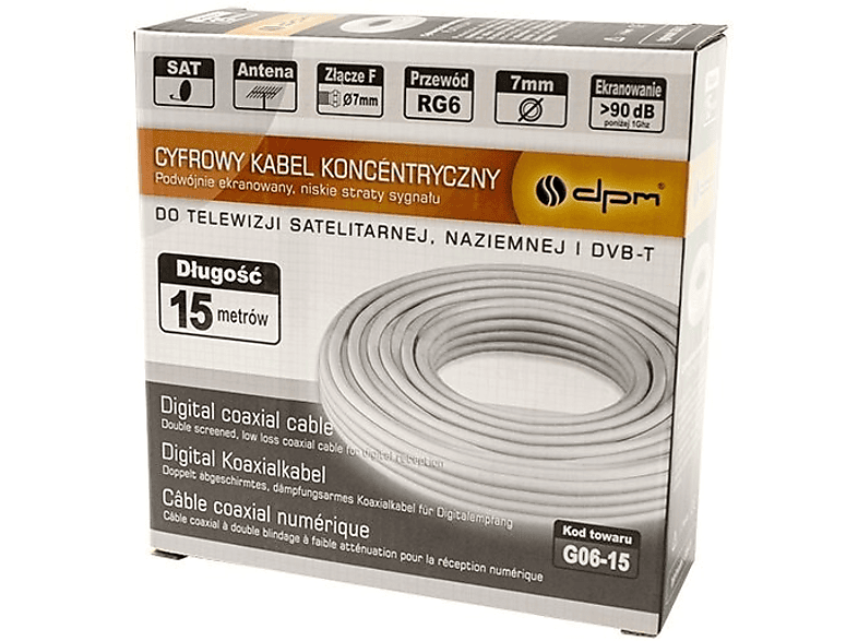 Kabel koncentryczny DPM G06-15 15m – zdjęcie 2