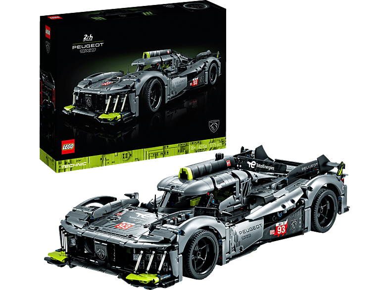 LEGO Technic 42156 PEUGEOT 9X8 24H Le Mans Hybrid Hypercar Bausatz,  Mehrfarbig LEGO® Technic