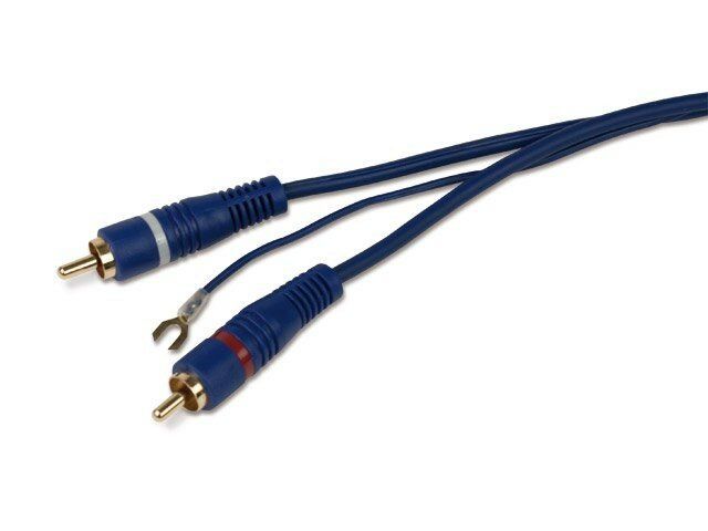 Kabel CALIBER CL195 RCA - RCA + sterowanie 5m Niebieski